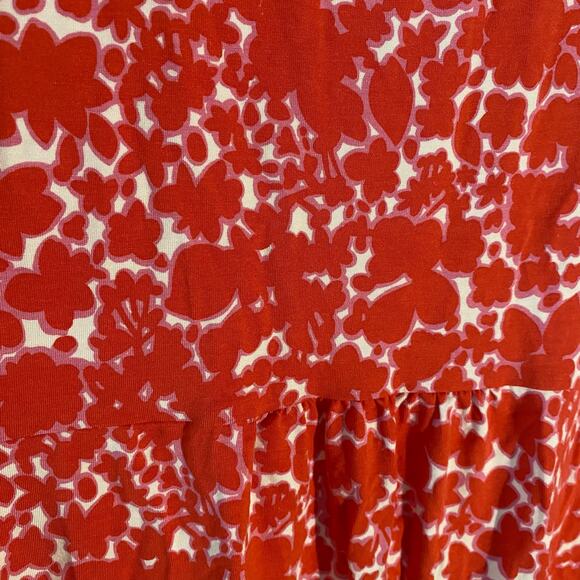 Boden Women's size 6 Medium Pink Red Floral 3/4 Sleeve Viscose Dress Workwear - Picture 5 of 8